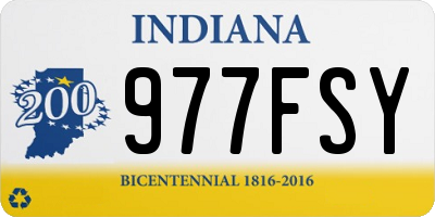 IN license plate 977FSY