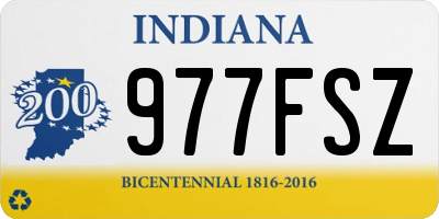 IN license plate 977FSZ