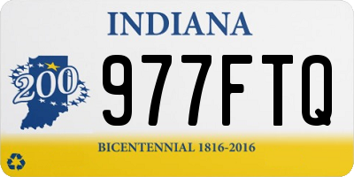 IN license plate 977FTQ
