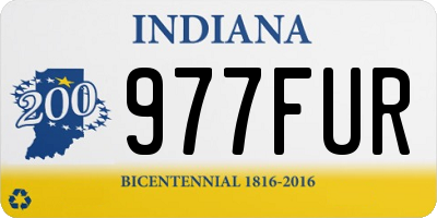 IN license plate 977FUR