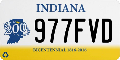 IN license plate 977FVD