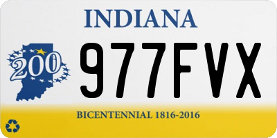 IN license plate 977FVX