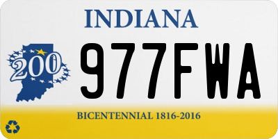 IN license plate 977FWA