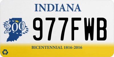 IN license plate 977FWB