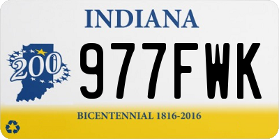 IN license plate 977FWK