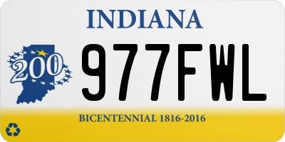 IN license plate 977FWL