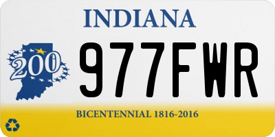 IN license plate 977FWR