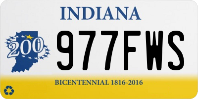 IN license plate 977FWS