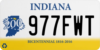 IN license plate 977FWT