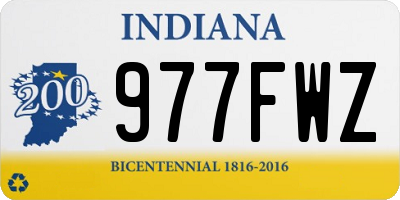IN license plate 977FWZ