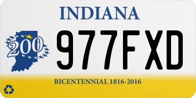 IN license plate 977FXD