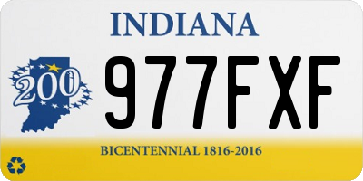 IN license plate 977FXF