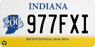 IN license plate 977FXI