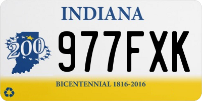 IN license plate 977FXK