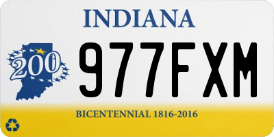 IN license plate 977FXM