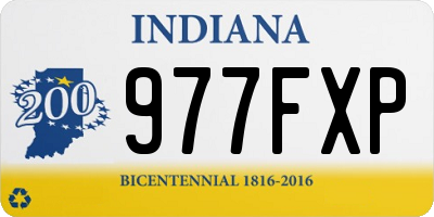 IN license plate 977FXP