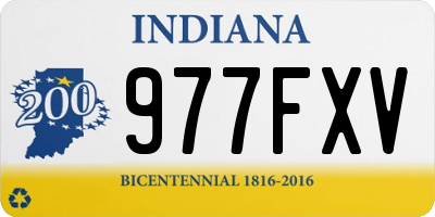 IN license plate 977FXV