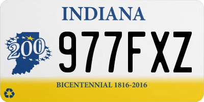 IN license plate 977FXZ