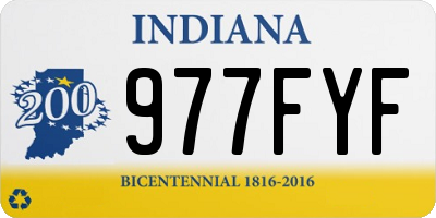 IN license plate 977FYF