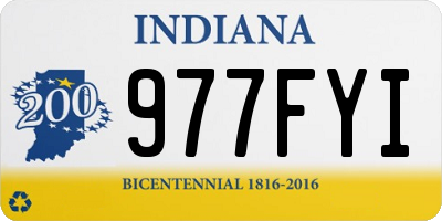 IN license plate 977FYI