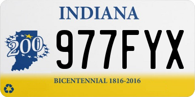 IN license plate 977FYX