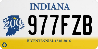 IN license plate 977FZB