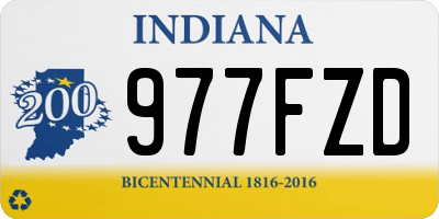 IN license plate 977FZD