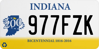 IN license plate 977FZK