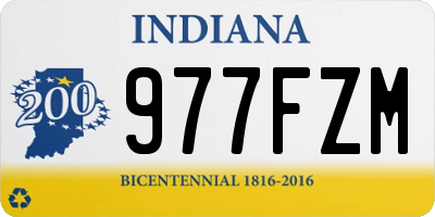 IN license plate 977FZM
