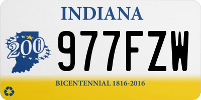 IN license plate 977FZW