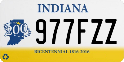 IN license plate 977FZZ