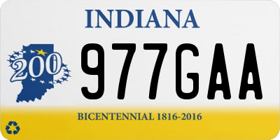 IN license plate 977GAA