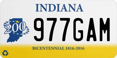 IN license plate 977GAM