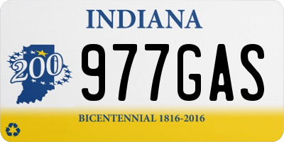 IN license plate 977GAS