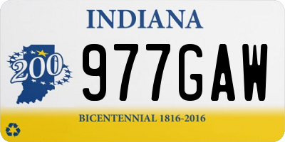 IN license plate 977GAW
