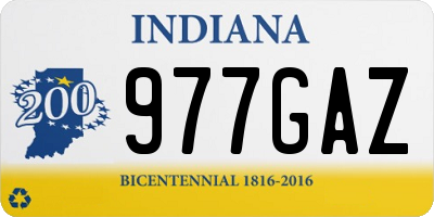IN license plate 977GAZ