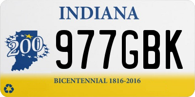 IN license plate 977GBK