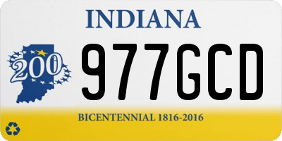 IN license plate 977GCD