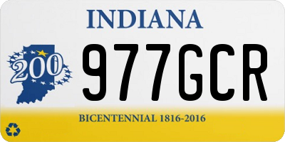 IN license plate 977GCR