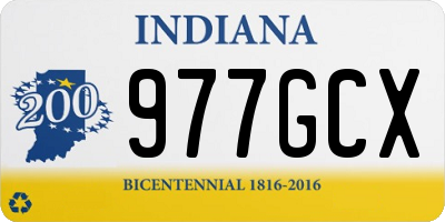 IN license plate 977GCX