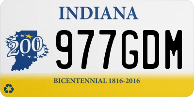 IN license plate 977GDM