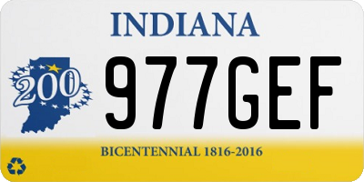 IN license plate 977GEF