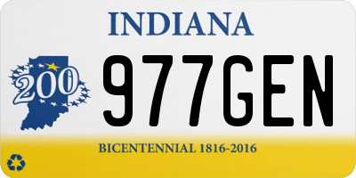 IN license plate 977GEN