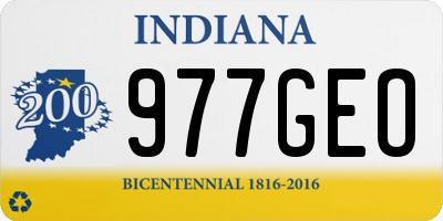 IN license plate 977GEO