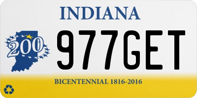 IN license plate 977GET