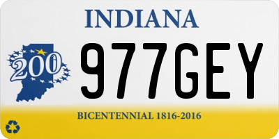 IN license plate 977GEY