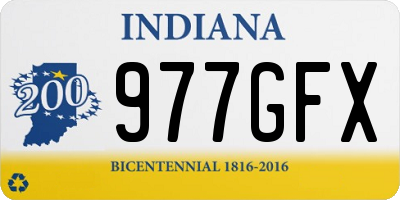 IN license plate 977GFX