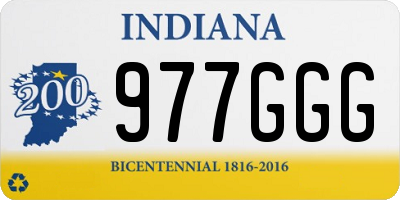 IN license plate 977GGG