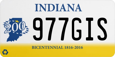 IN license plate 977GIS