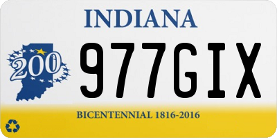 IN license plate 977GIX